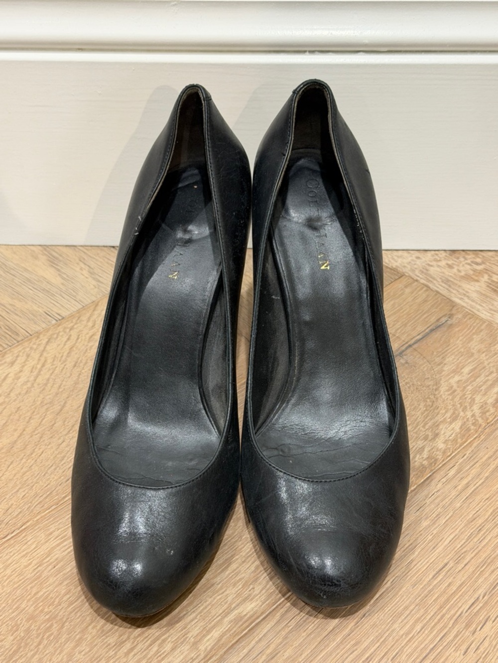 Cole Haan Nike Air Classic Black Leather Women's Pumps